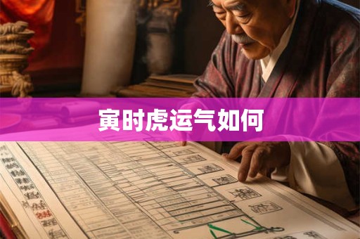 寅时虎运气如何
