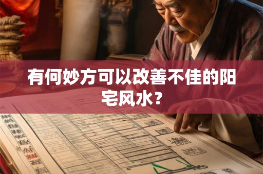 有何妙方可以改善不佳的阳宅风水？