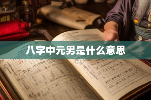 八字中元男是什么意思