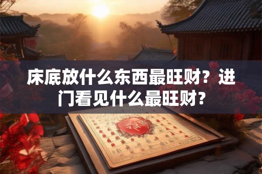 床底放什么东西最旺财？进门看见什么最旺财？