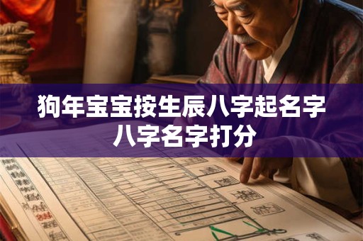狗年宝宝按生辰八字起名字 八字名字打分