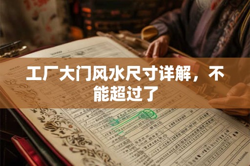 工厂大门风水尺寸详解，不能超过了