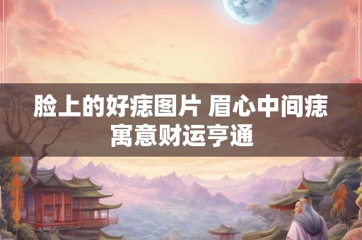 脸上的好痣图片 眉心中间痣寓意财运亨通