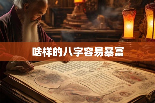 啥样的八字容易暴富