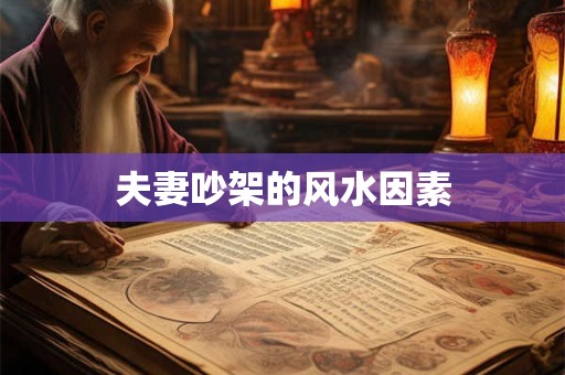 夫妻吵架的风水因素