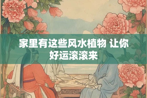 家里有这些风水植物 让你好运滚滚来