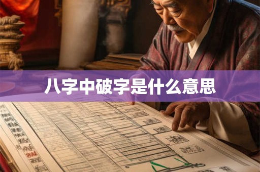 八字中破字是什么意思