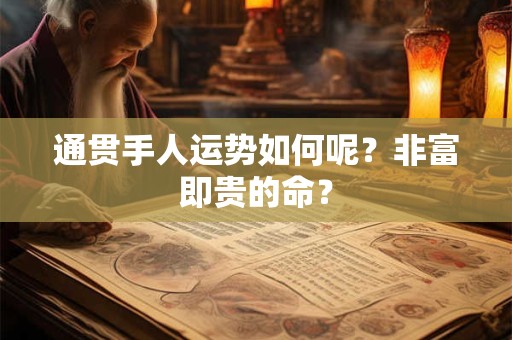 通贯手人运势如何呢？非富即贵的命？