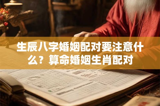 生辰八字婚姻配对要注意什么？算命婚姻生肖配对