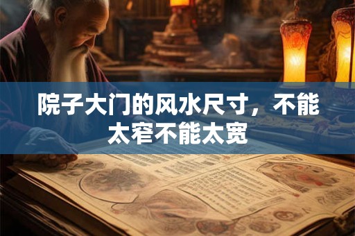 院子大门的风水尺寸，不能太窄不能太宽