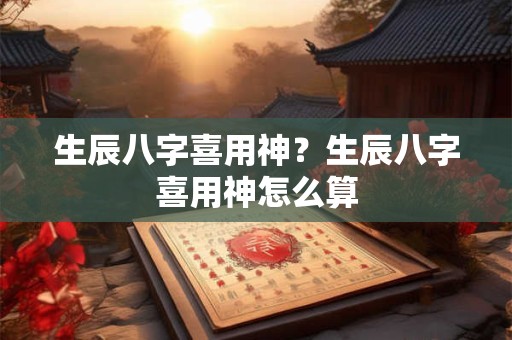 生辰八字喜用神？生辰八字喜用神怎么算