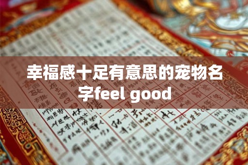 幸福感十足有意思的宠物名字feel good