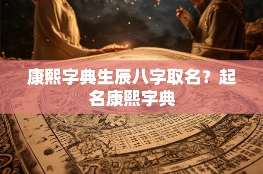 详细阅读:康熙字典生辰八字取名?起名康熙字典 康熙字典生辰八字取名?起名康熙字典
