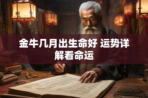 金牛几月出生命好 运势详解看命运