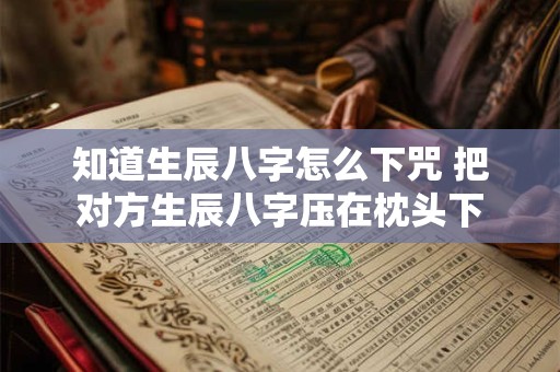 知道生辰八字怎么下咒 把对方生辰八字压在枕头下