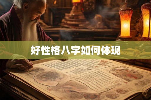 好性格八字如何体现