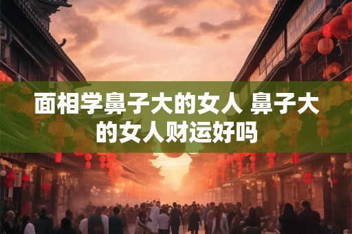 面相学鼻子大的女人 鼻子大的女人财运好吗