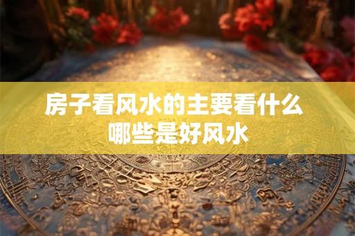 房子看风水的主要看什么 哪些是好风水