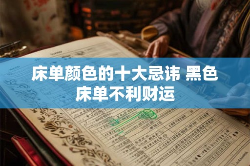 床单颜色的十大忌讳 黑色床单不利财运