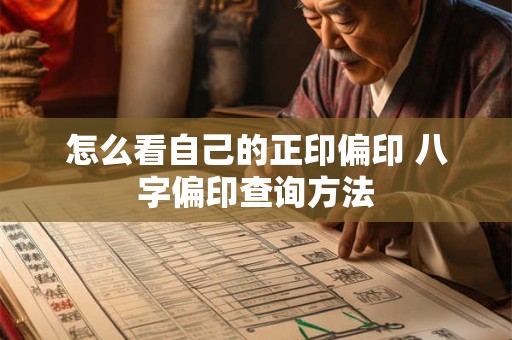 怎么看自己的正印偏印 八字偏印查询方法