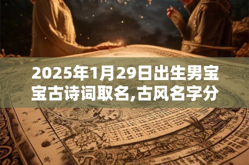 2025年1月29日出生男宝宝古诗词取名,古风名字分享