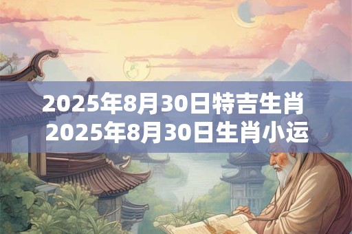 2025年8月30日特吉生肖 2025年8月30日生肖小运播报