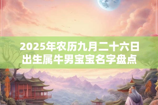 2025年农历九月二十六日出生属牛男宝宝名字盘点