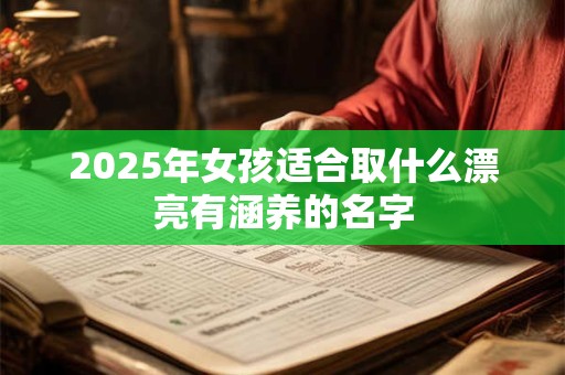 2025年女孩适合取什么漂亮有涵养的名字