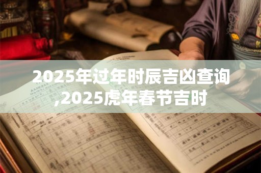 2025年过年时辰吉凶查询,2025虎年春节吉时