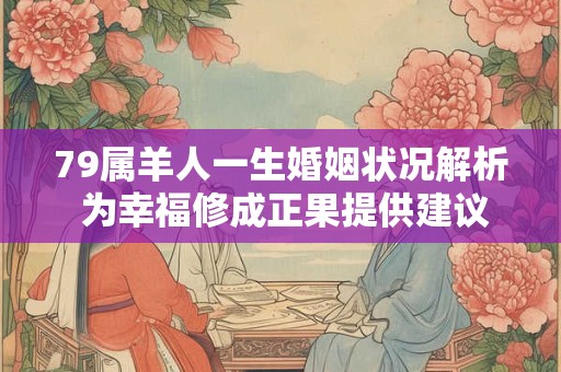 79属羊人一生婚姻状况解析 为幸福修成正果提供建议