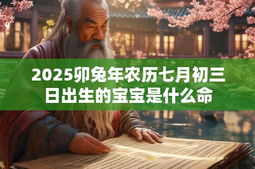 2025卯兔年农历七月初三日出生的宝宝是什么命