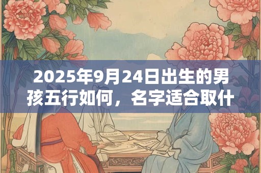 2025年9月24日出生的男孩五行如何，名字适合取什么？
