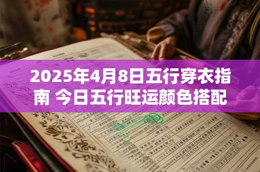 2025年4月8日五行穿衣指南 今日五行旺运颜色搭配