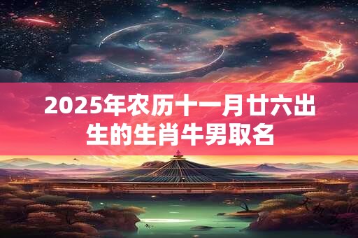 2025年农历十一月廿六出生的生肖牛男取名