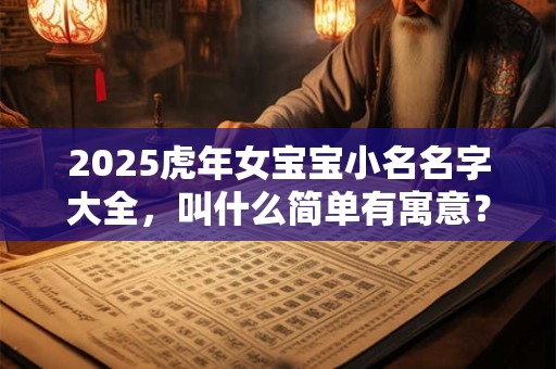 2025虎年女宝宝小名名字大全，叫什么简单有寓意？