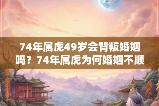 74年属虎49岁会背叛婚姻吗？74年属虎为何婚姻不顺？