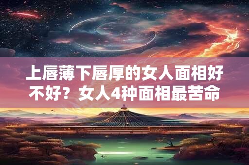 上唇薄下唇厚的女人面相好不好？女人4种面相最苦命