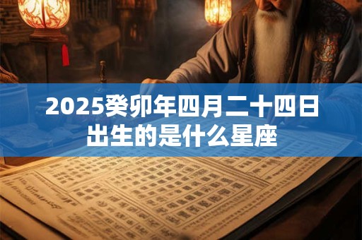 2025癸卯年四月二十四日出生的是什么星座