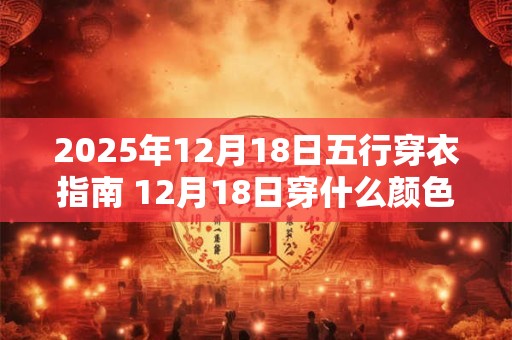 2025年12月18日五行穿衣指南 12月18日穿什么颜色的衣服