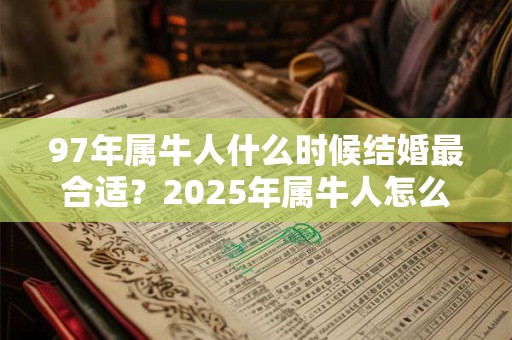 97年属牛人什么时候结婚最合适？2025年属牛人怎么旺桃花？