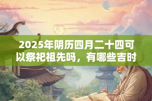 2025年阴历四月二十四可以祭祀祖先吗，有哪些吉时？