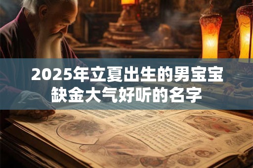 2025年立夏出生的男宝宝缺金大气好听的名字