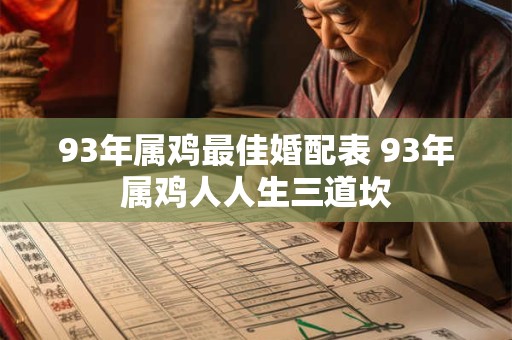 93年属鸡最佳婚配表 93年属鸡人人生三道坎
