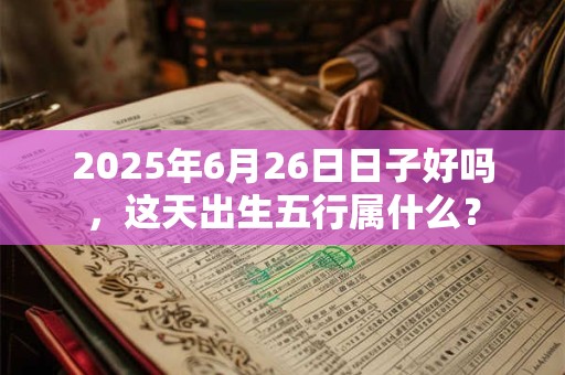2025年6月26日日子好吗，这天出生五行属什么？