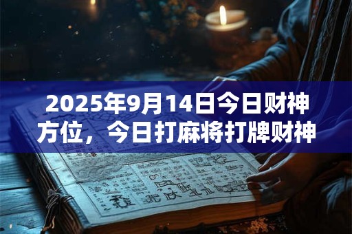 2025年9月14日今日财神方位，今日打麻将打牌财神方位