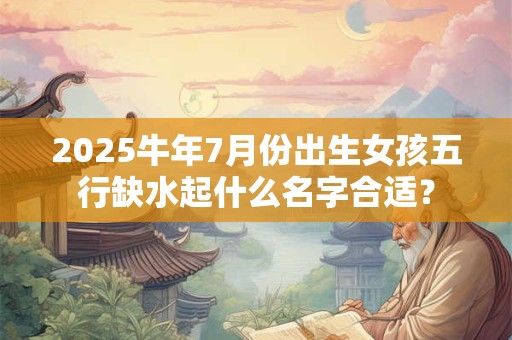 2025牛年7月份出生女孩五行缺水起什么名字合适？
