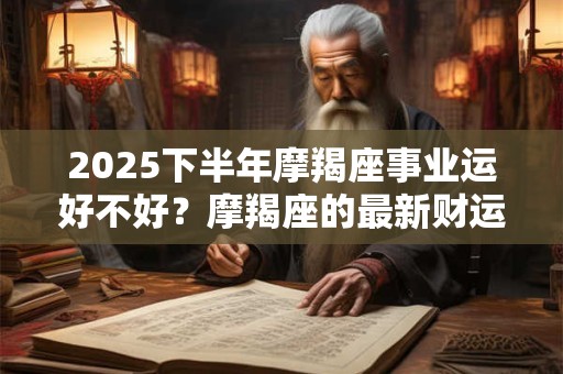 2025下半年摩羯座事业运好不好？摩羯座的最新财运分析