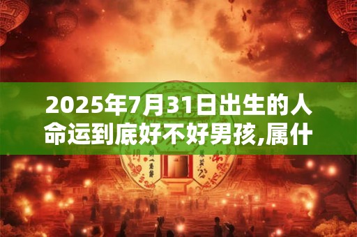 2025年7月31日出生的人命运到底好不好男孩,属什么命