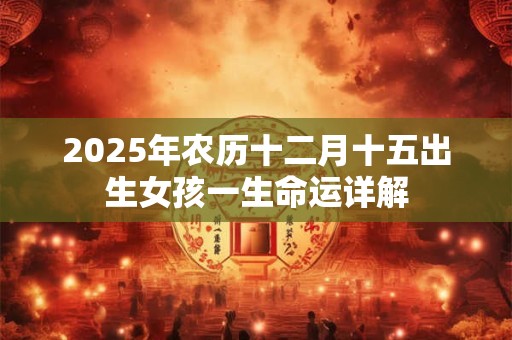 2025年农历十二月十五出生女孩一生命运详解
