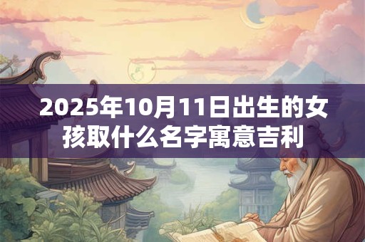 2025年10月11日出生的女孩取什么名字寓意吉利